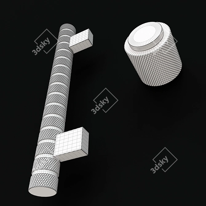 Elegant Bacara Cabinet Knob & Handle 3D model image 3