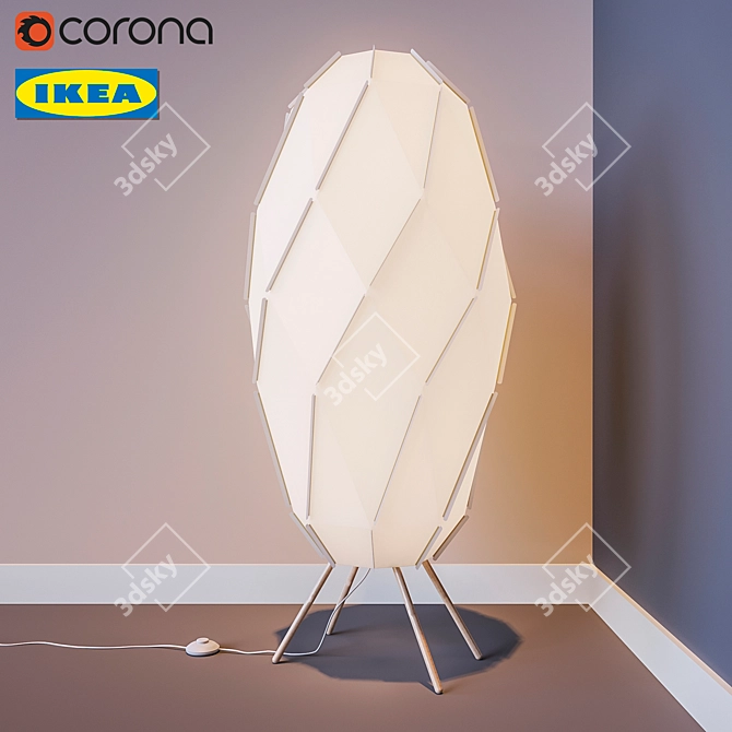 Cozy Ambiance with IKEA SJOPENNA Floor Lamp 3D model image 1