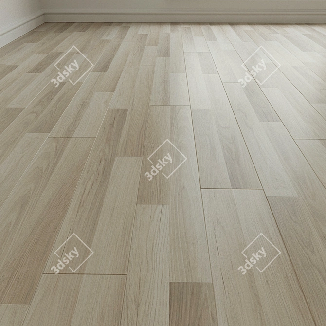 Natural Wood Laminate Parquet 3D model image 3