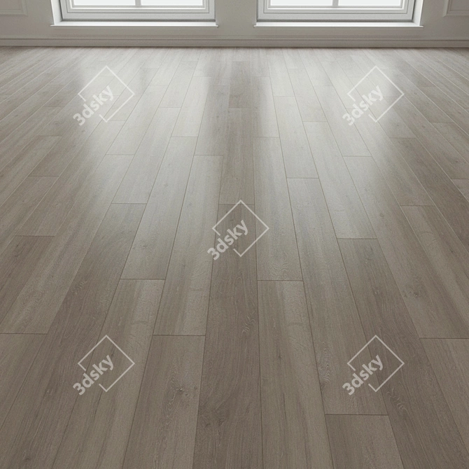 Natural Wood Laminate Flooring 3D model image 1