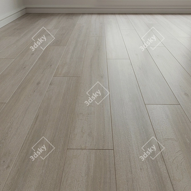 Natural Wood Laminate Flooring 3D model image 2