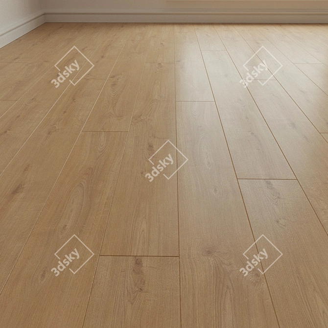 Natural Wood Laminate Parquet 3D model image 3