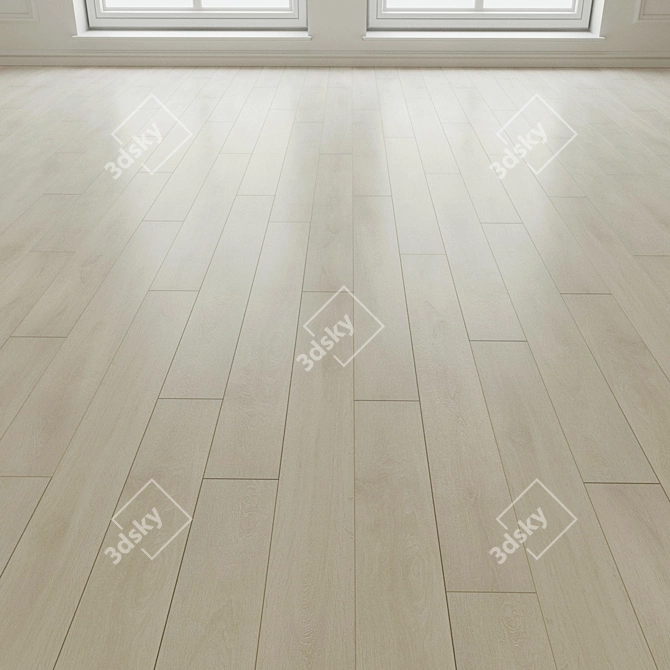 Title: Natural Wood Parquet Flooring 3D model image 1