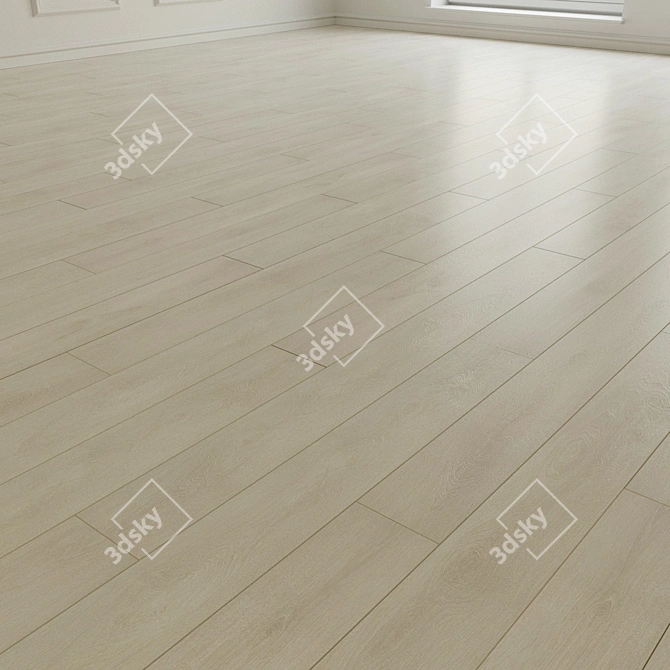 Title: Natural Wood Parquet Flooring 3D model image 2