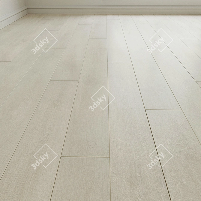 Title: Natural Wood Parquet Flooring 3D model image 3