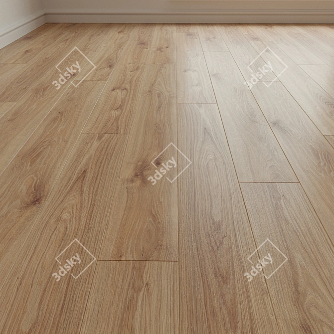 Natural Wood Parquet Laminate 3D model image 1