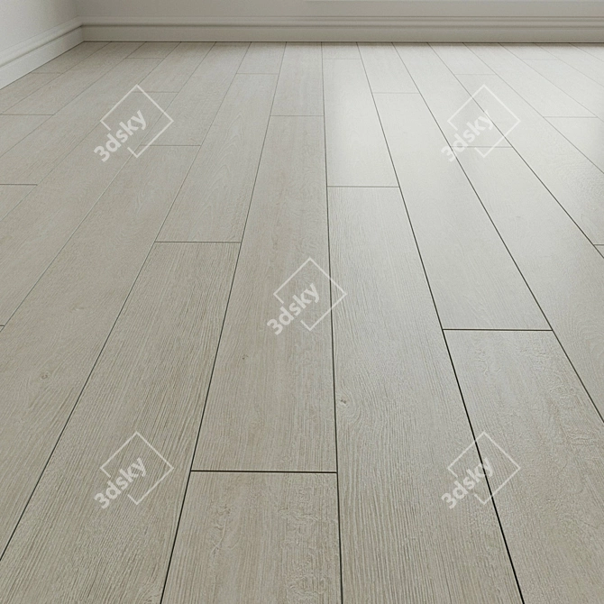 Natural Wood Laminate Parquet 3D model image 2