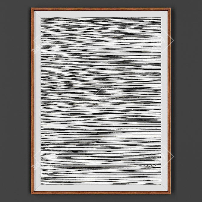 Wooden Framed Art Print 3D model image 1