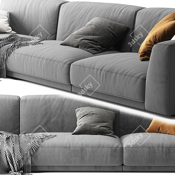 Sophisticated Poliform Shangai Sofa 3D model image 3