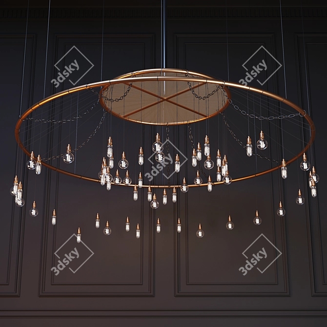 Elegant Crystal Chandelier 3D model image 1