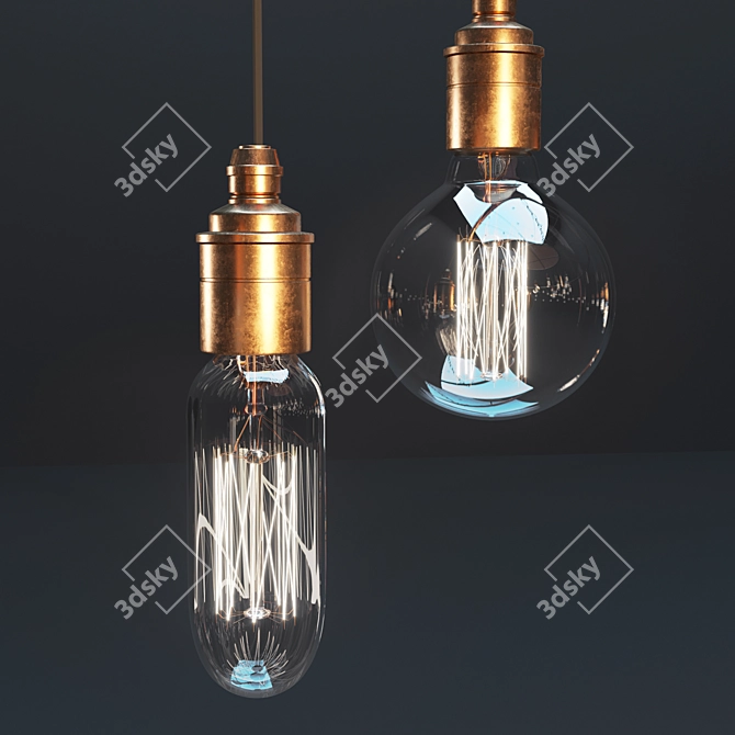 Elegant Crystal Chandelier 3D model image 2