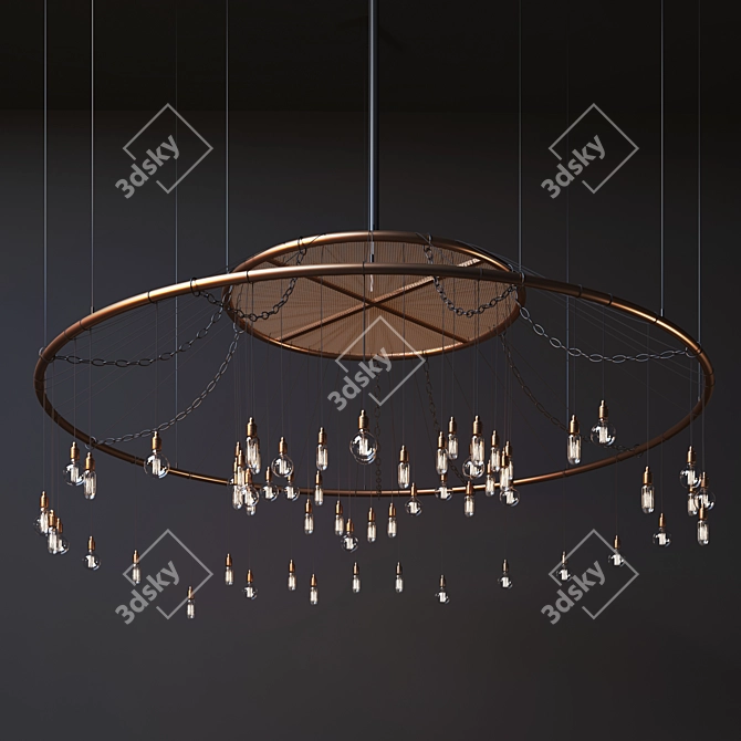 Elegant Crystal Chandelier 3D model image 4