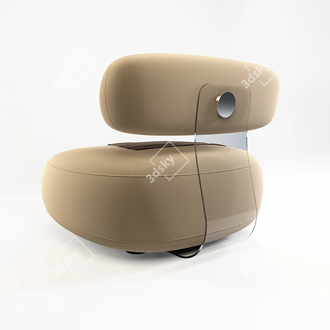 Karim Rashid Bounce Sofa: Stylish and Comfy! 3D model image 2