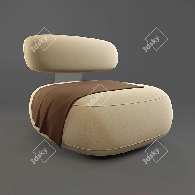 Karim Rashid Bounce Sofa: Stylish and Comfy! 3D model image 3