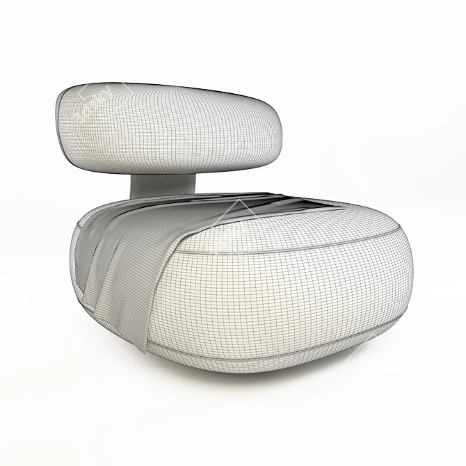 Karim Rashid Bounce Sofa: Stylish and Comfy! 3D model image 4