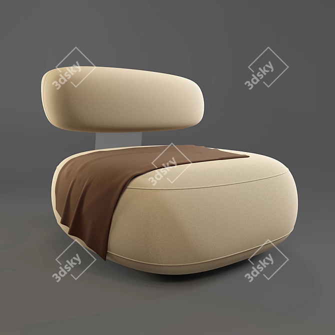 Karim Rashid Bounce Sofa: Stylish and Comfy! 3D model image 7