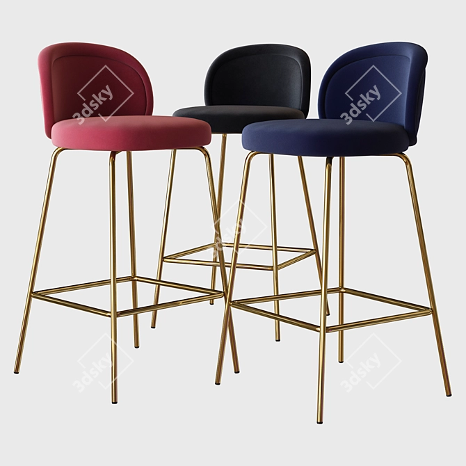 Elegant Ona Stool | Freifrau 3D model image 1