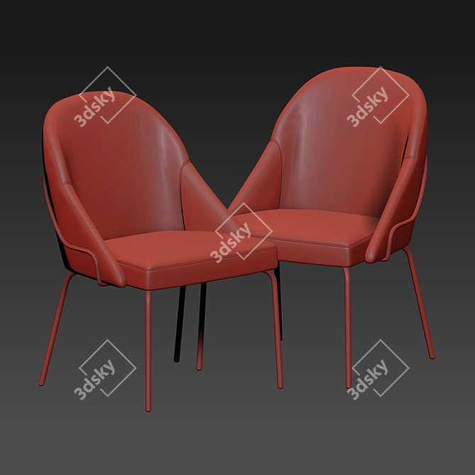 Chic Paris Chair & Calligaris Table 3D model image 2