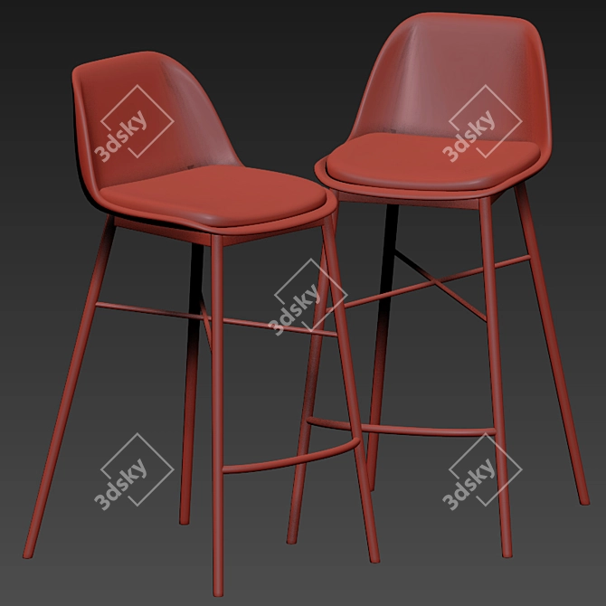 Elegant Isla Bar Table: A Modern Masterpiece 3D model image 3