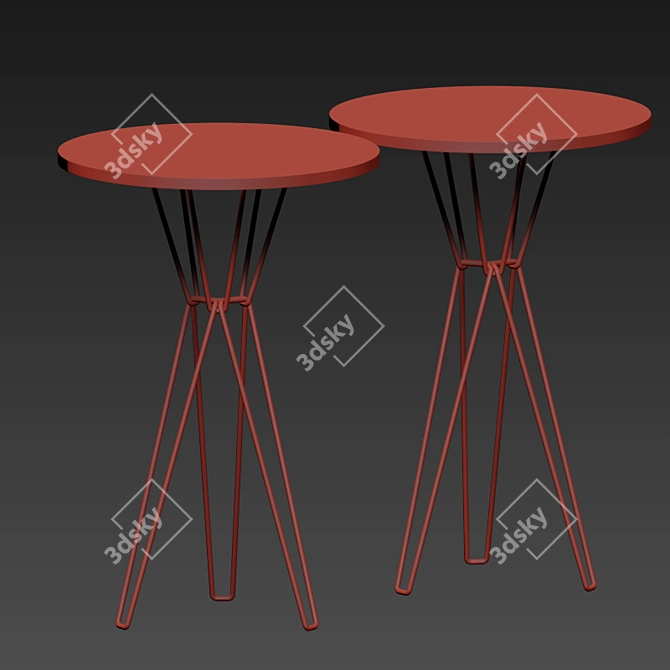 Elegant Isla Bar Table: A Modern Masterpiece 3D model image 4