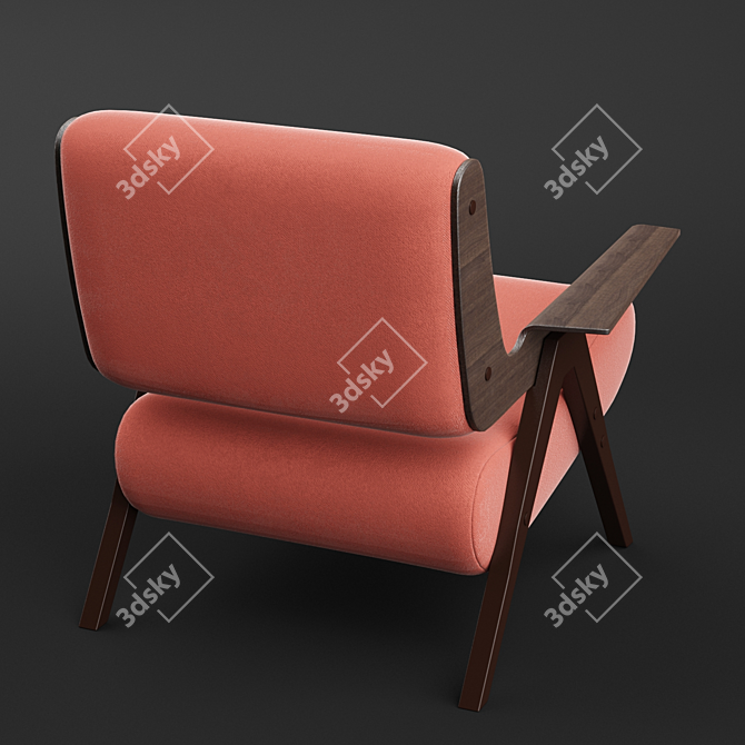 Modern Lina Armchair: Stylish & Comfortable 3D model image 5