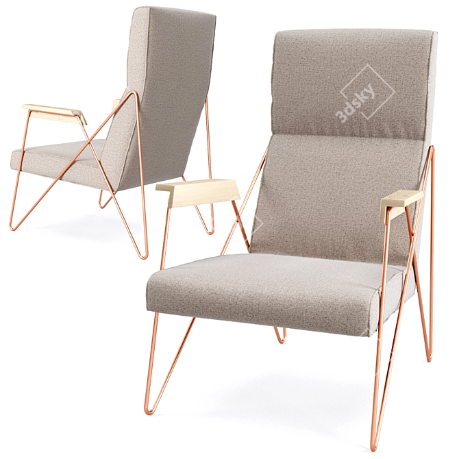 Elegance in Comfort: Belta Frajumar Tamo Armchair 3D model image 1