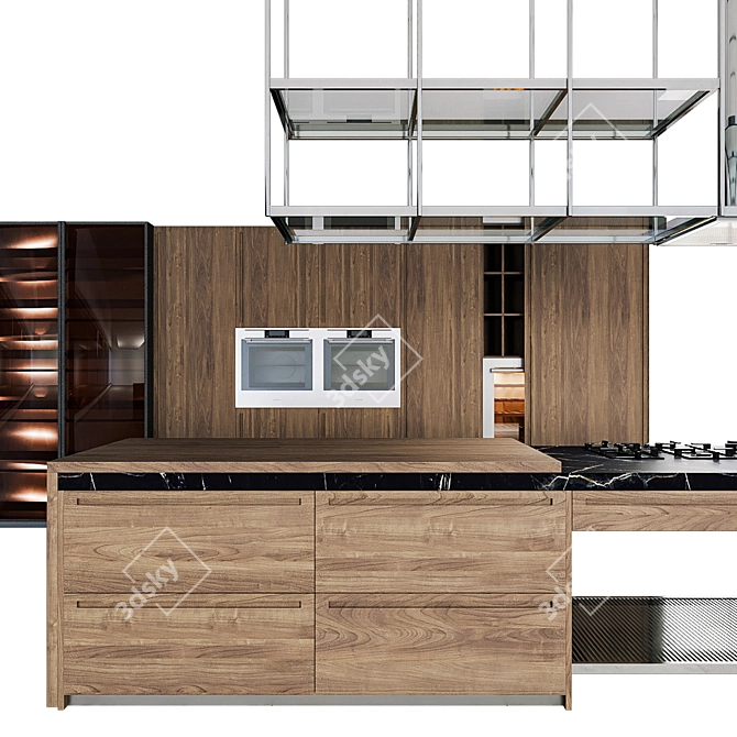 Sleek Kitchen 50: Vray and Corona Renders 3D model image 2