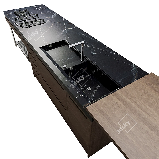 Sleek Kitchen 50: Vray and Corona Renders 3D model image 4