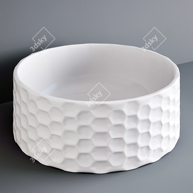 ArtCeram Esagono - Modern Italian Hexagonal Bathroom Sink 3D model image 8