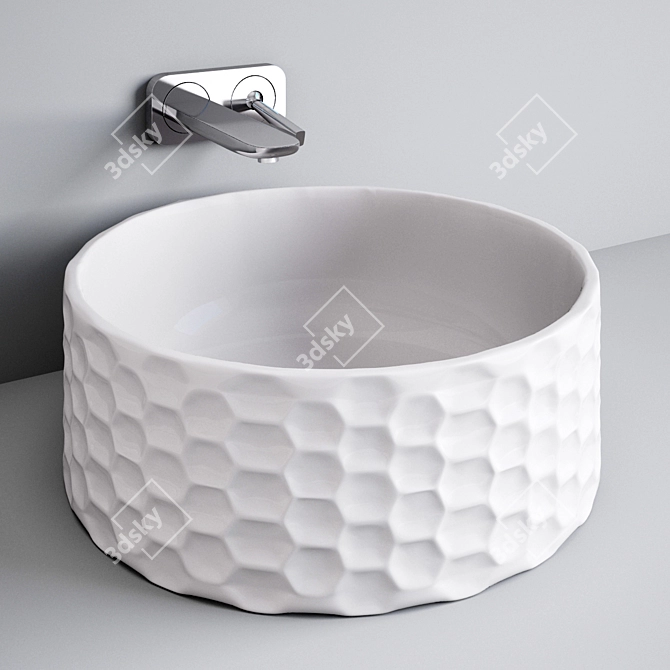 ArtCeram Esagono - Modern Italian Hexagonal Bathroom Sink 3D model image 9