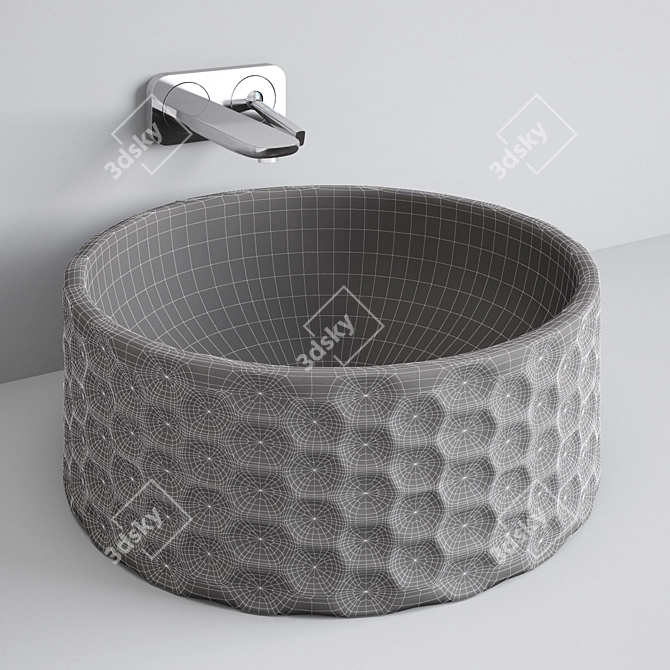 ArtCeram Esagono - Modern Italian Hexagonal Bathroom Sink 3D model image 11