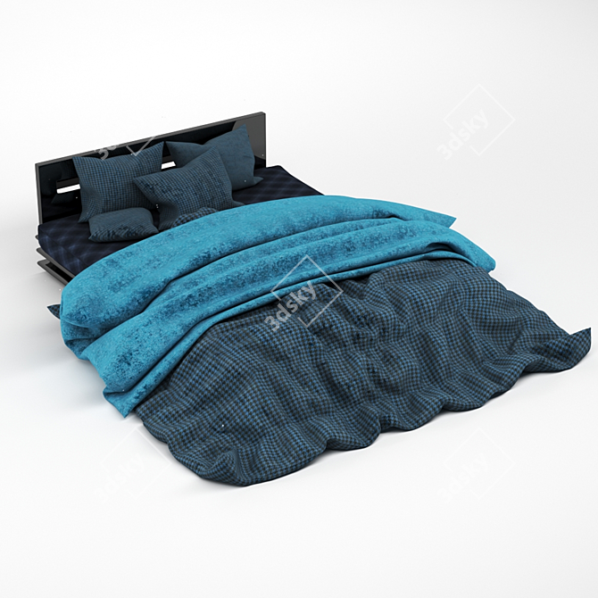  2015 Bed: Stylish, Durable, and Versatile 3D model image 1