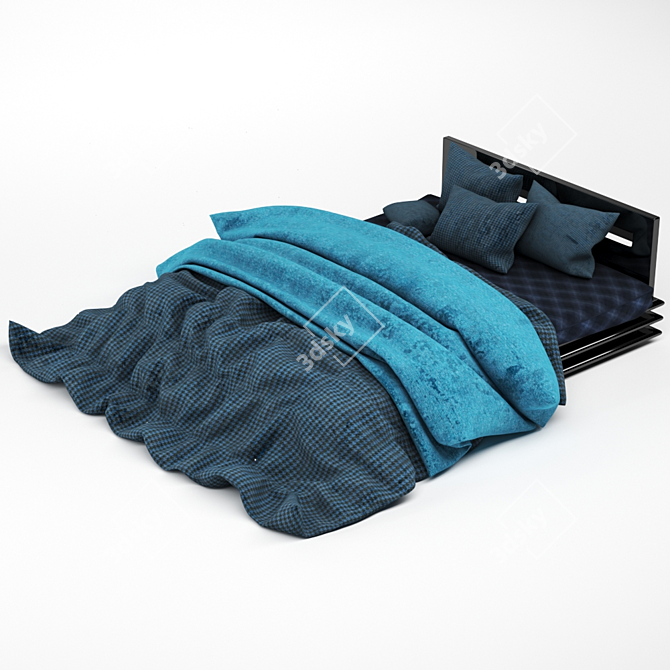  2015 Bed: Stylish, Durable, and Versatile 3D model image 3