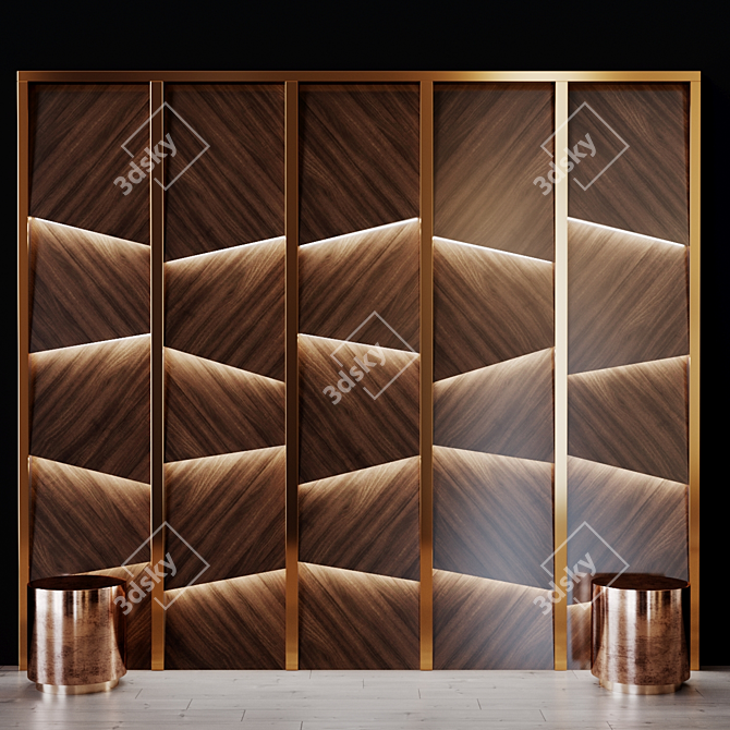 Title: Modern Izgolovie Panel Set 3D model image 1