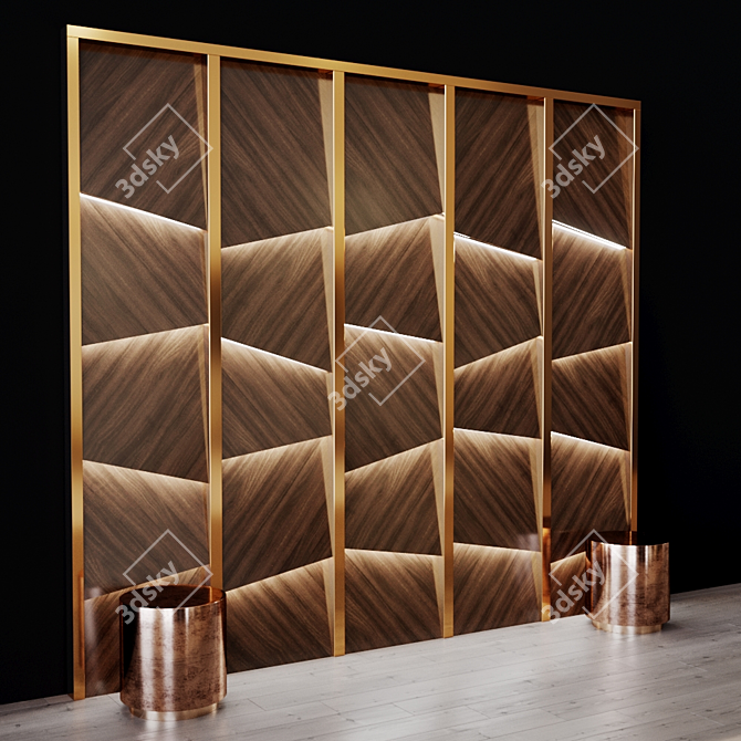 Title: Modern Izgolovie Panel Set 3D model image 2