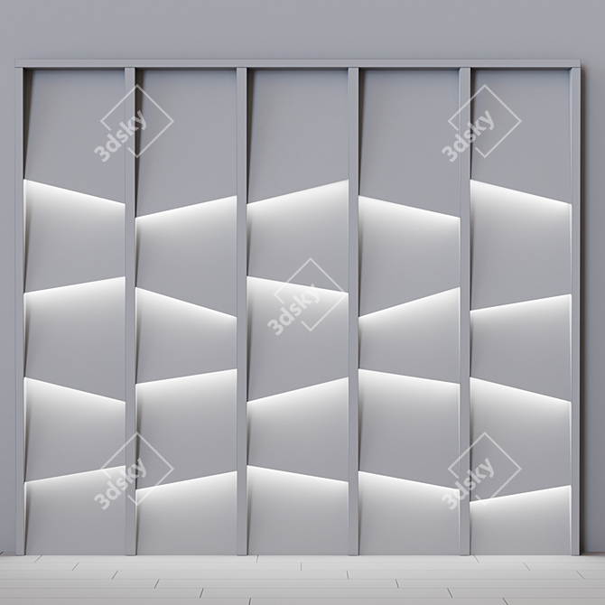 Title: Modern Izgolovie Panel Set 3D model image 6