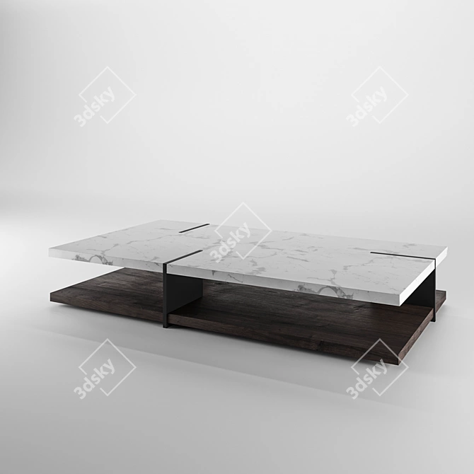 Sleek Modern Coffee Table 3D model image 2