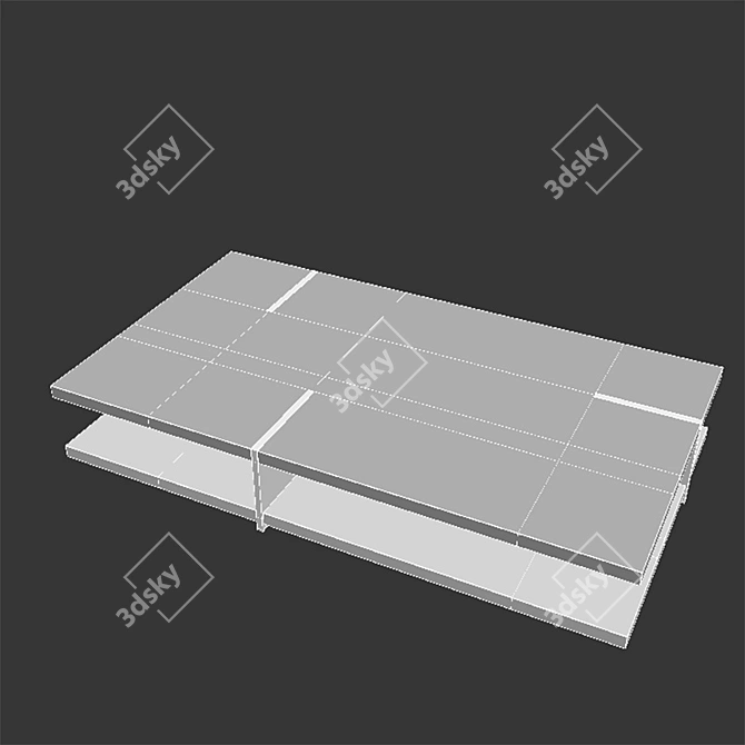 Sleek Modern Coffee Table 3D model image 4