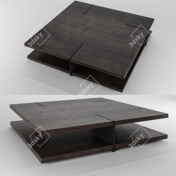 Sleek Modern Coffee Table 3D model image 1