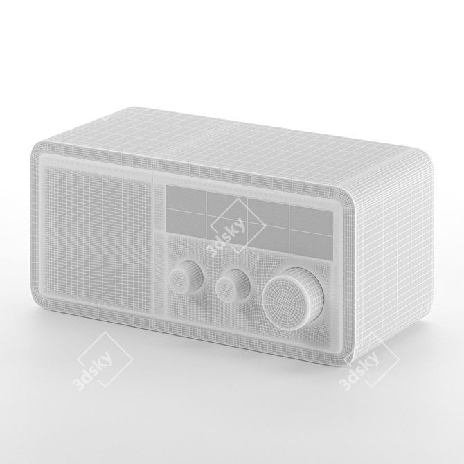 Classic Style Sangean Radio 3D model image 2