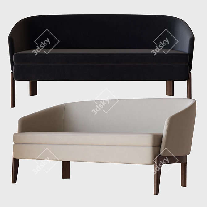 Elegant Chelsea Small Sofa 3D model image 1