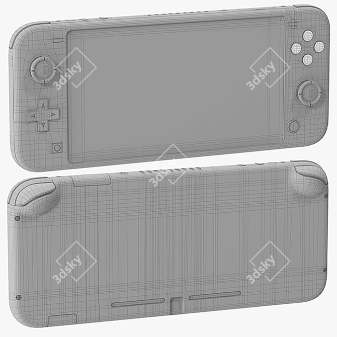 Nintendo Switch Lite - Sleek and Vibrant Yellow 3D model image 5