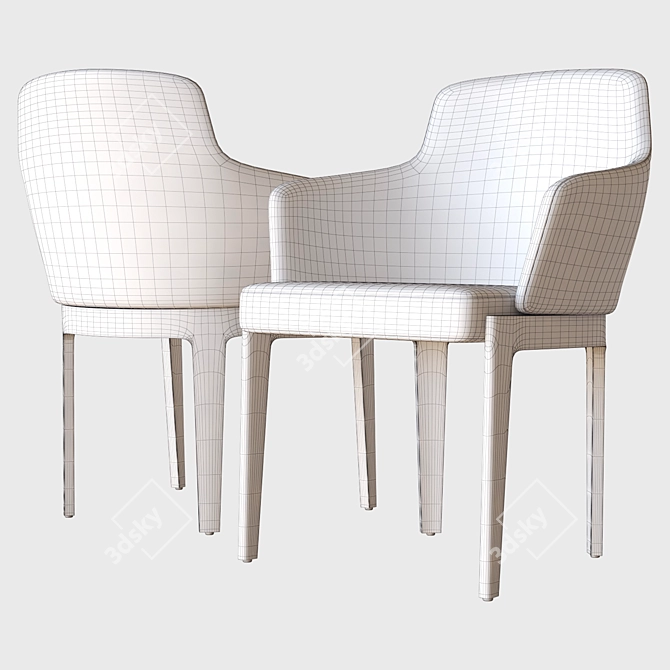 Modern Chelsea Chair: Molteni 3D model image 3