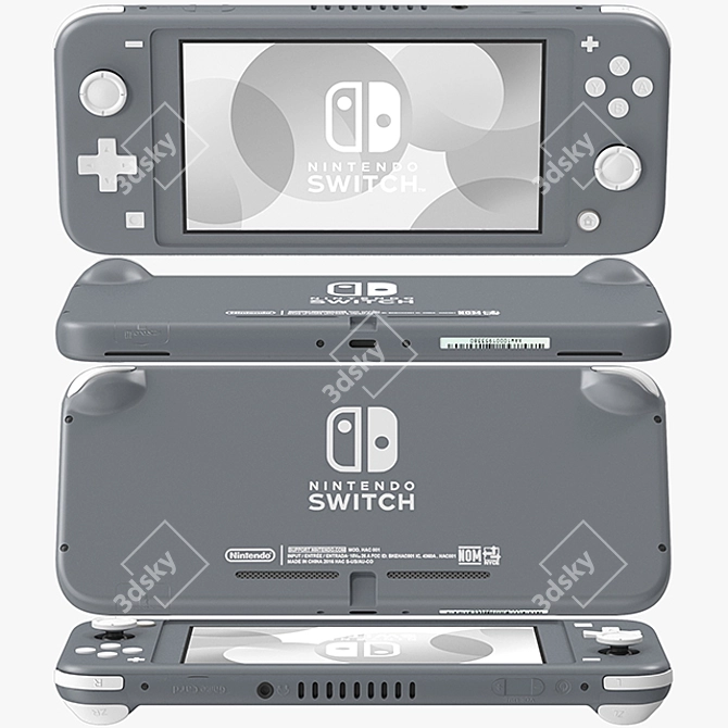 Ultimate Portable Gaming: Nintendo Switch Lite - Gray 3D model image 2