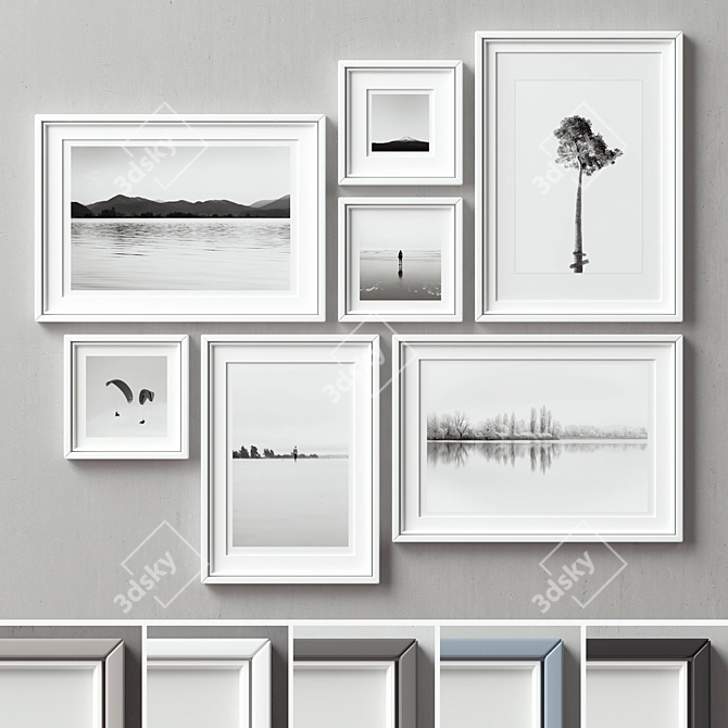 Versatile Picture Frames Set 3D model image 1