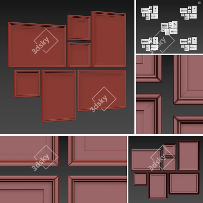 Versatile Picture Frames Set 3D model image 5