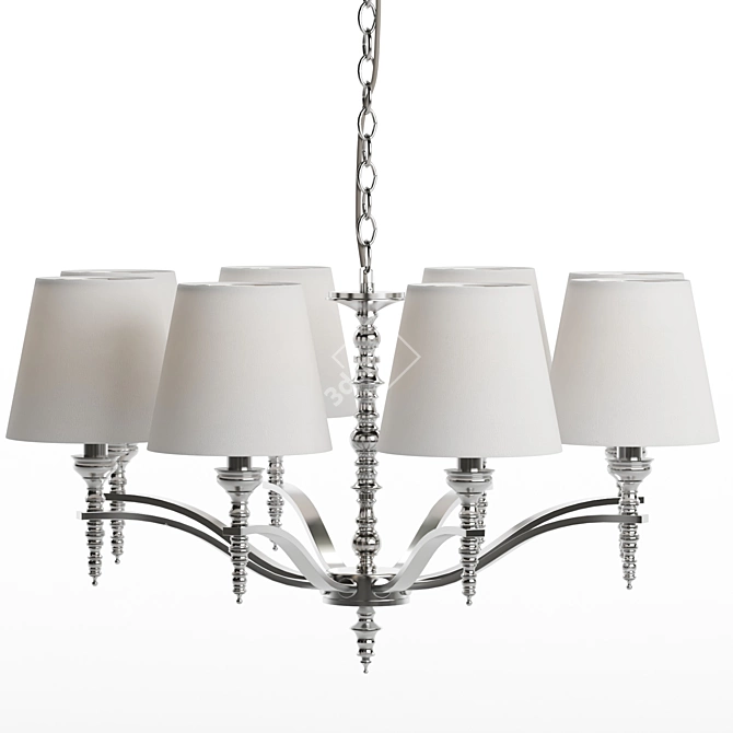 Elegant 8-Light Chandelier: MW-Light Ontario 3D model image 1