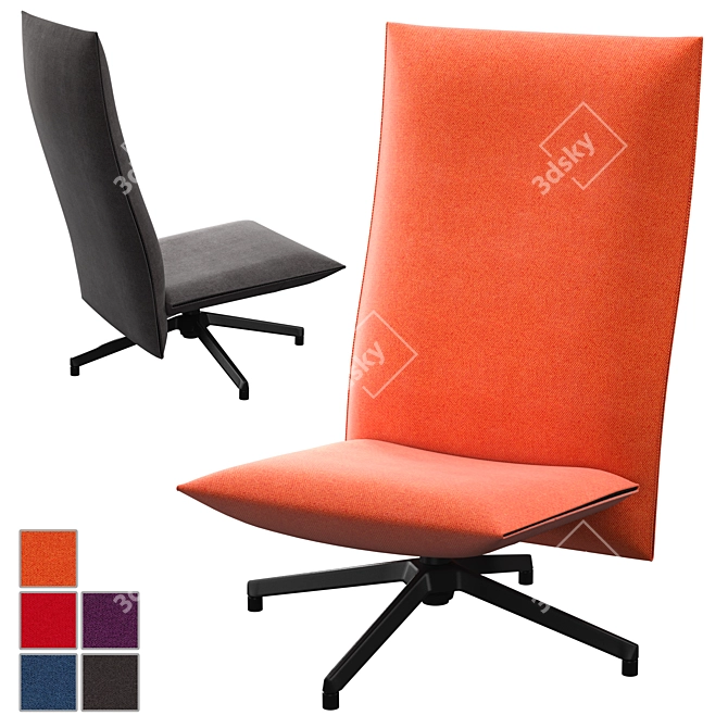 Knoll Pilot Modern Armchair 3D model image 1