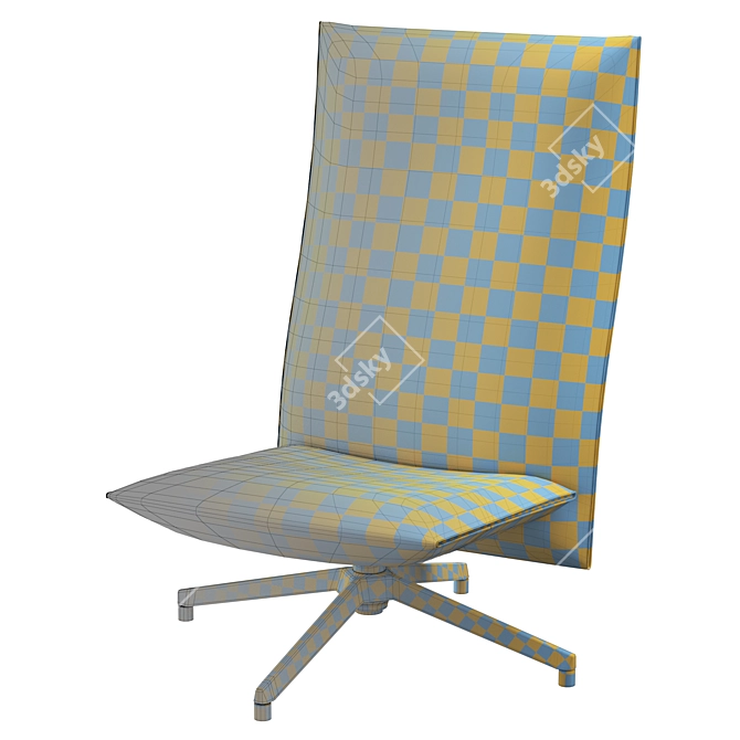 Knoll Pilot Modern Armchair 3D model image 5