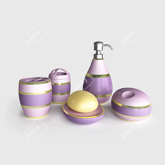 Sleek Sink Sets 3D model image 1